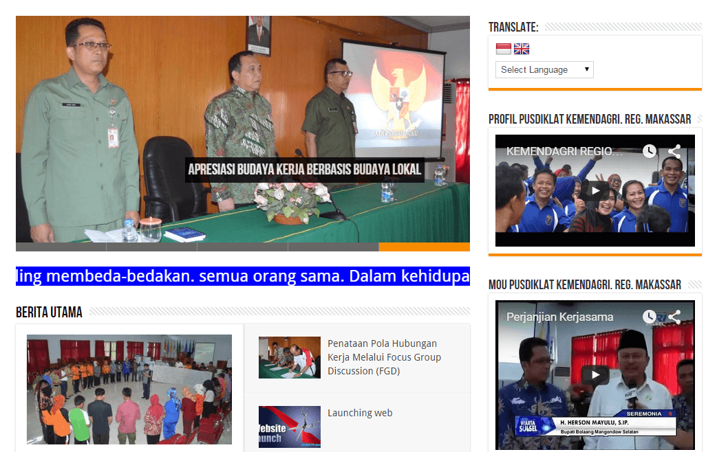 Pusat Pendidikan & Pelatihan Kemendagri Regional Makassar